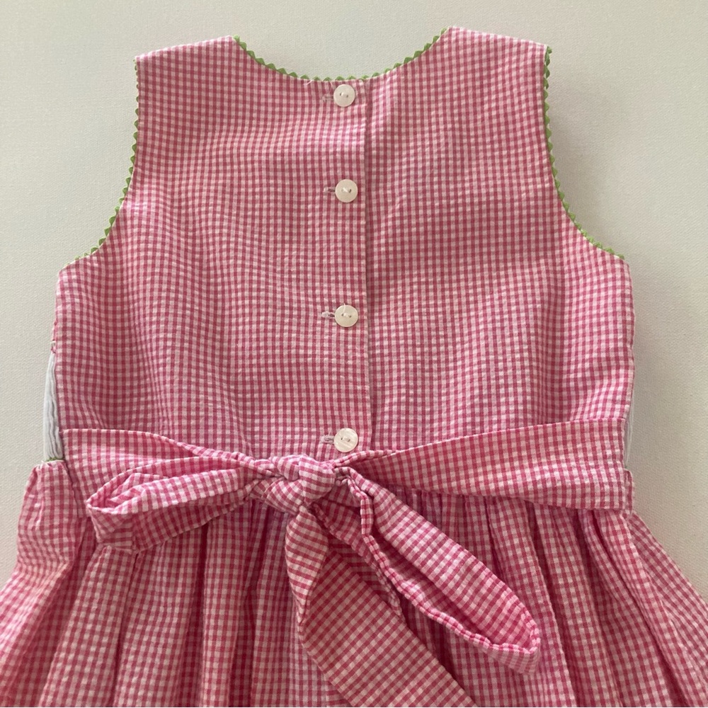 Anavini Girls 5 Popsicles Pink Smocked Dress Spring Summer - Picture 11 of 11